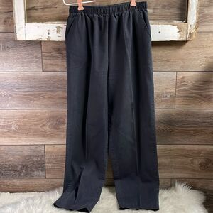 Act III Ladies Black Elastic Waist Pants, Size 12